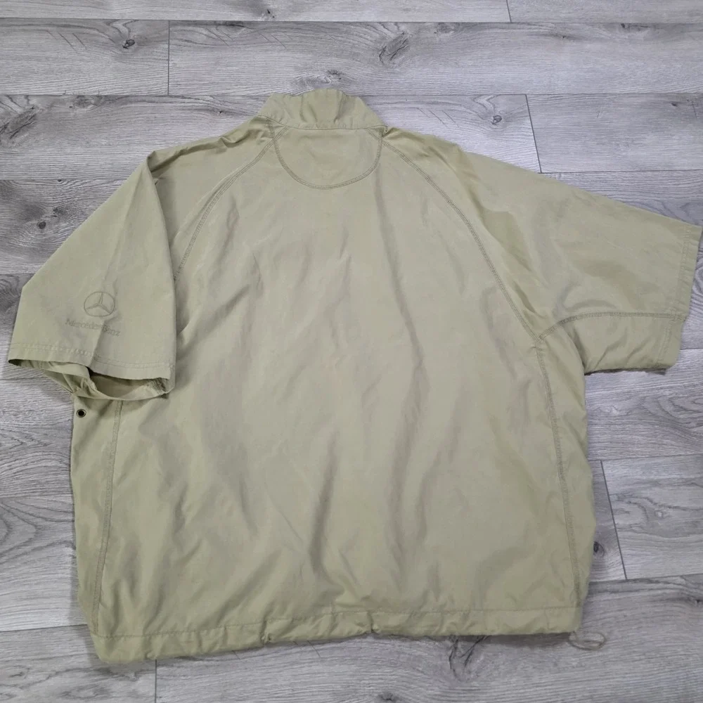 Tommy Bahama Birdie Zip Golf Windbreaker Pullover Men XXL Beige 1/4 Zip Mercedes